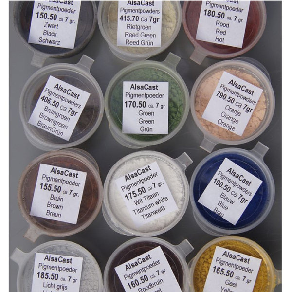 Set pigmentpoeder 12 kleuren